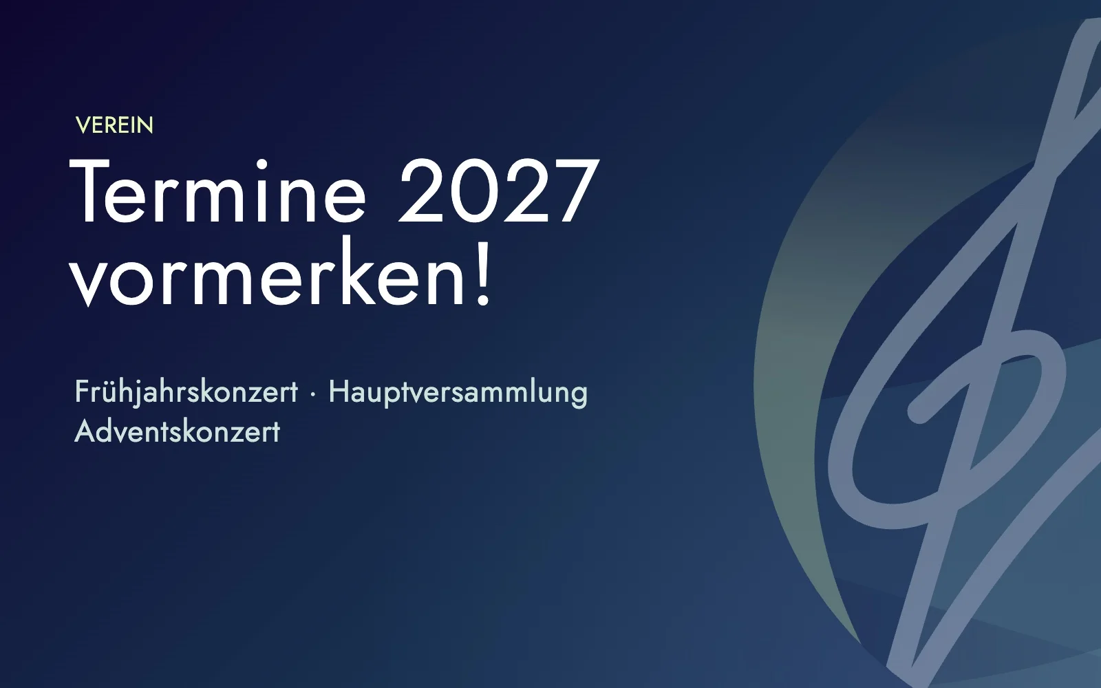 Grafik: Termine 2027 vormerken